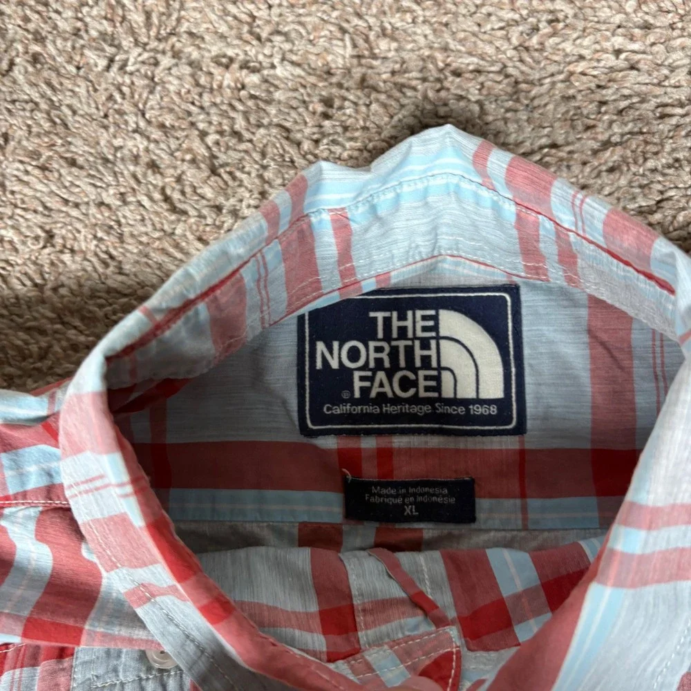 The North Face Plaid Button Up Long Sleeve Casual Shirt‎ Mens XL Outdoor Hiking